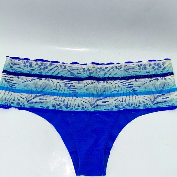 PINK Victoria’s Secret Low Rise Cheekster Wide Lace Waistband Almost Thong Panty - Picture 9 of 15